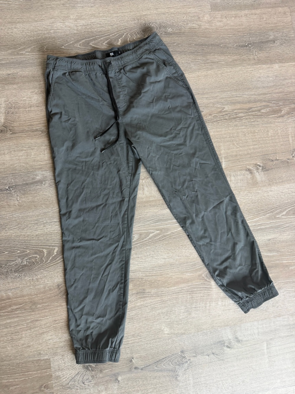 RSQ Men's Casual Drawstring Jogger Pants - Charcoal Gray